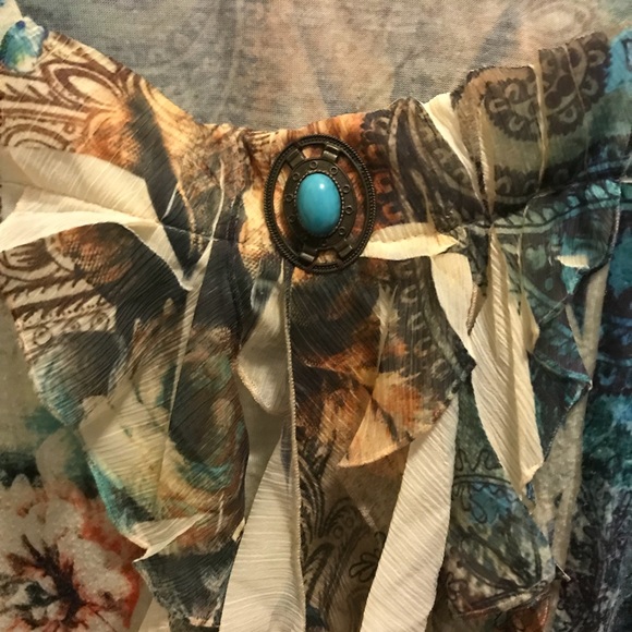 B.L.E.U. 2X Ruffle blouse - Picture 2 of 3